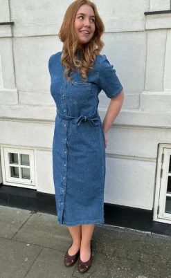 ONLY Kjole - Lana SS Long - Medium Blue Denim