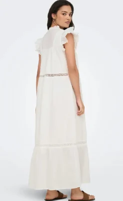 ONLY Kjole - Sunny Capsl Frill - Cloud Dancer