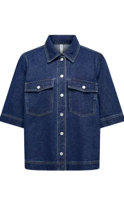 ONLY Skjorte - Belle - Dark Blue Denim
