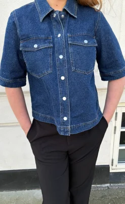 ONLY Skjorte - Belle - Dark Blue Denim