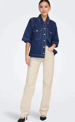 ONLY Skjorte - Belle - Dark Blue Denim