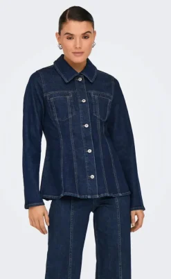 ONLY Skjorte - Elle - Dark Blue Denim