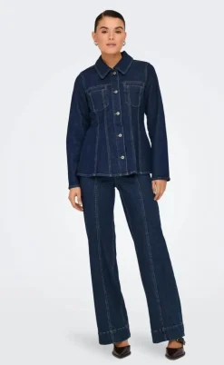 ONLY Skjorte - Elle - Dark Blue Denim