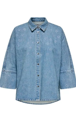 ONLY Skjorte - Grace - Light Blue Denim