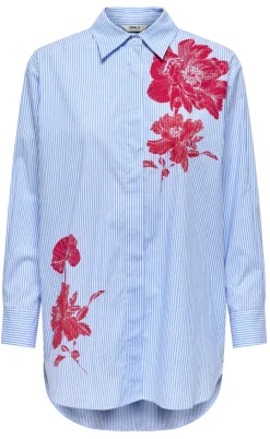 ONLY Skjorte - Laura Life - Bright White/Flower