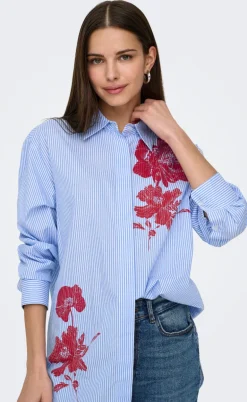 ONLY Skjorte - Laura Life - Bright White/Flower