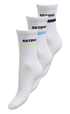 ONLY Strømper - Extend 3 Pack - White/Pastel Yel