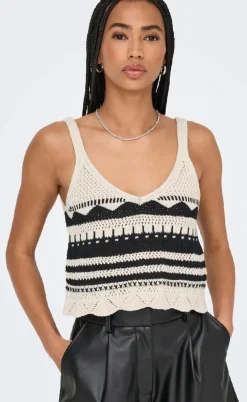 ONLY Top - Merida Life - Ecru Black