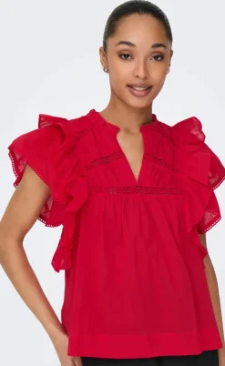 ONLY Top - Sunny - High Risk Red