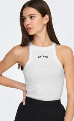 ONLY Top - Val SL -  Bright White/Extend
