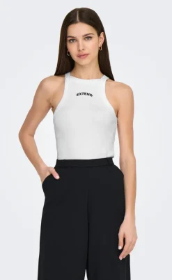 ONLY Top - Val SL -  Bright White/Extend