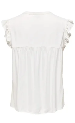 ONLY Top - Vestine - Cloud Dancer/Blue