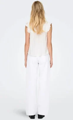 ONLY Top - Vestine - Cloud Dancer/Blue