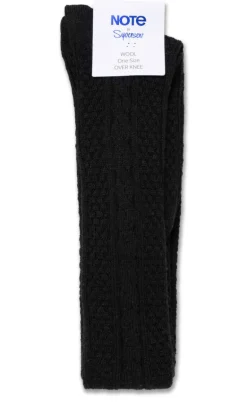 Oroblu Strømper - Woman Wool Cable Over Knee - Black