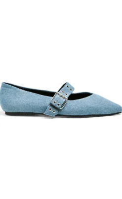 Pieces Ballerina - Saga Buckle - Medium Blue Denim
