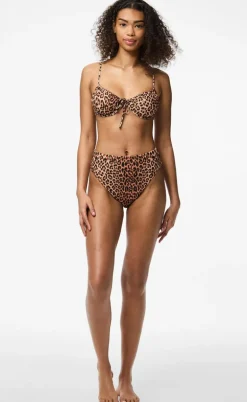 Pieces Bikini Overdel - Lippa - Black/Leo