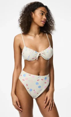 Pieces Bikini Overdel - Lippa - Cloud Dancer/Doodle