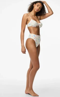 Pieces Bikini Overdel - Lippa - Cloud Dancer/Doodle