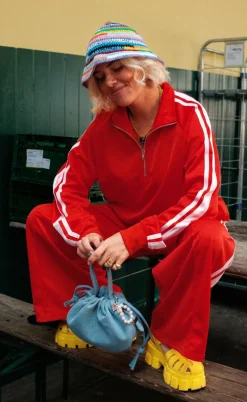 Pieces Bluse - Grace - High Risk Red/Pink A Boo Stripe