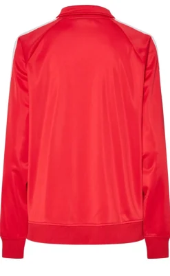 Pieces Bluse - Grace Zip - High Risk Red/Pink A Boo Stripe