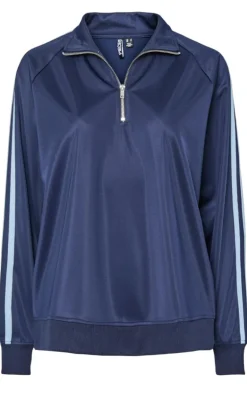 Pieces Bluse - Grace Zip - Maritime Blue/Cashmere Blue Stripe