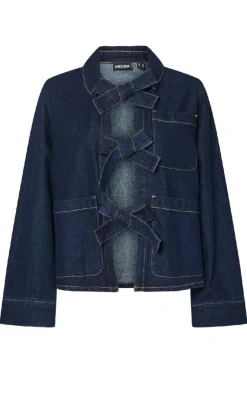 Pieces Bluse - Ofelia Bow - Medium Blue