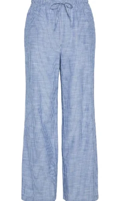 Pieces Bukser - Apia - Nautical Blue/Bright White