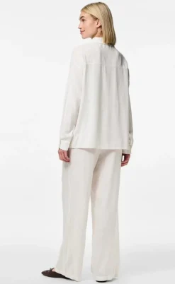 Pieces Bukser - Pia - Bright White