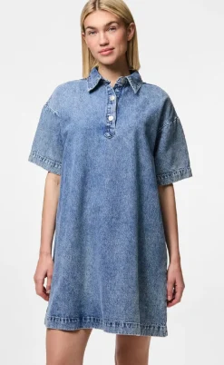 Pieces Kjole - Kenya - Medium Blue Denim