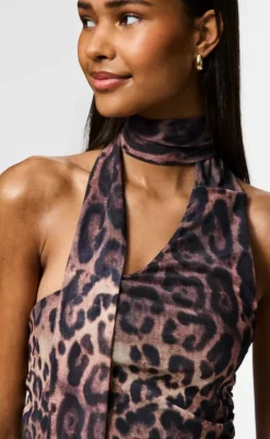 Pieces Kjole - Nalle - Black/Leo