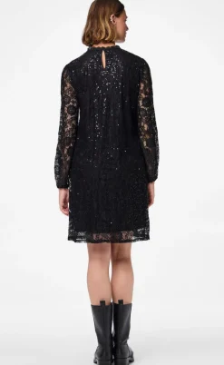 Pieces Kjole - Olline Lace Sequins - Black