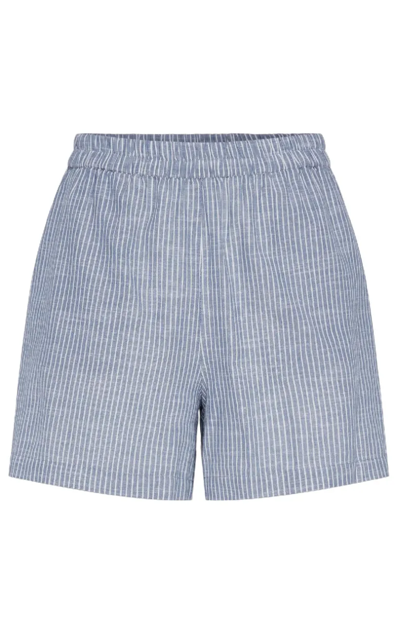 Pieces Shorts - Apia - Coronet Blue/Bright White