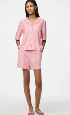 Pieces Shorts - Apia - Pink Lemonade/Bright White