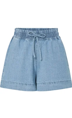 Pieces Shorts - Flora - Light Blue Denim