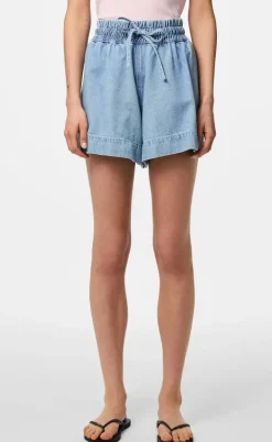 Pieces Shorts - Flora - Light Blue Denim