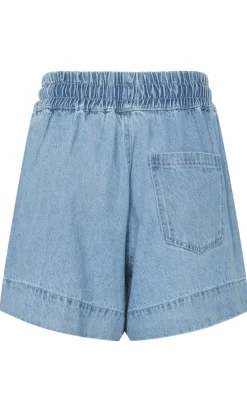 Pieces Shorts - Flora - Light Blue Denim