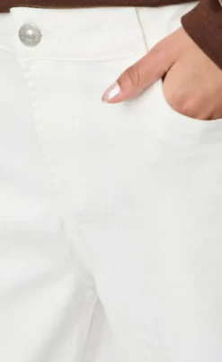 Pieces Shorts - Salume - Bright White