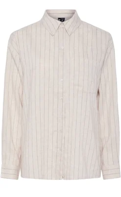 Pieces Skjorte - Pia - Birch/Black