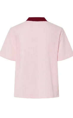PIECES Top - Alysia - Pink Tulle/Rhubarb