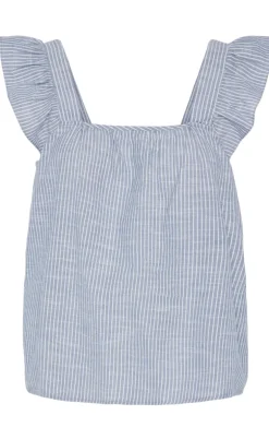 Pieces Top - Apia - Coronet Blue/Bright White