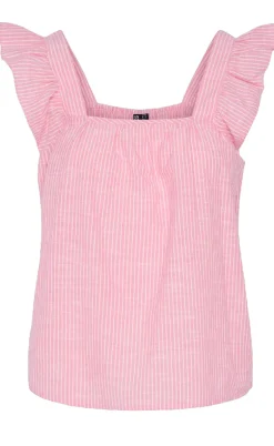 Pieces Top - Apia - Pink Lemonade/Bright White