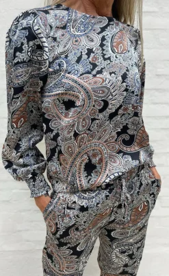 Say INA Copenhagen Bluse - Chili - Paisley Night