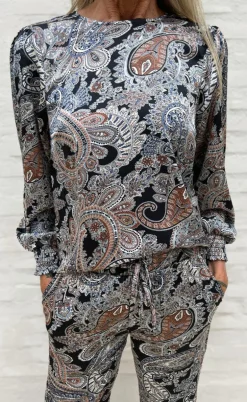 Say INA Copenhagen Bluse - Chili - Paisley Night