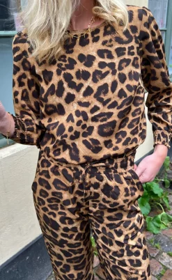 Say INA Copenhagen Bluse - Chili - Leopard
