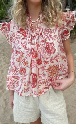 Say INA Copenhagen Bluse - Emmi - Red Flowers