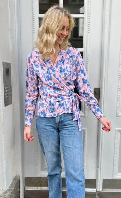 Say INA Copenhagen Bluse - Josse - Blue Flower