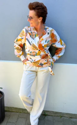 Say INA Copenhagen Bluse - Josse - White Big Flower