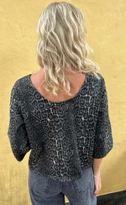 Say INA Copenhagen Bluse - Lara - Grey Leopard