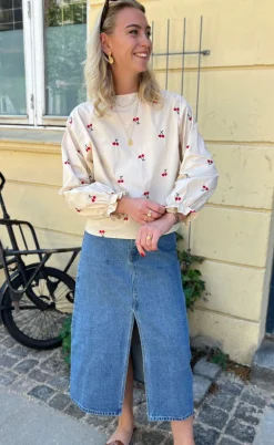 Say INA Copenhagen Bluse - Leonora - Off White W. Cherry