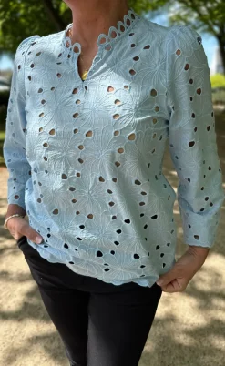 Say INA Copenhagen Bluse - Milla - Blue Lace